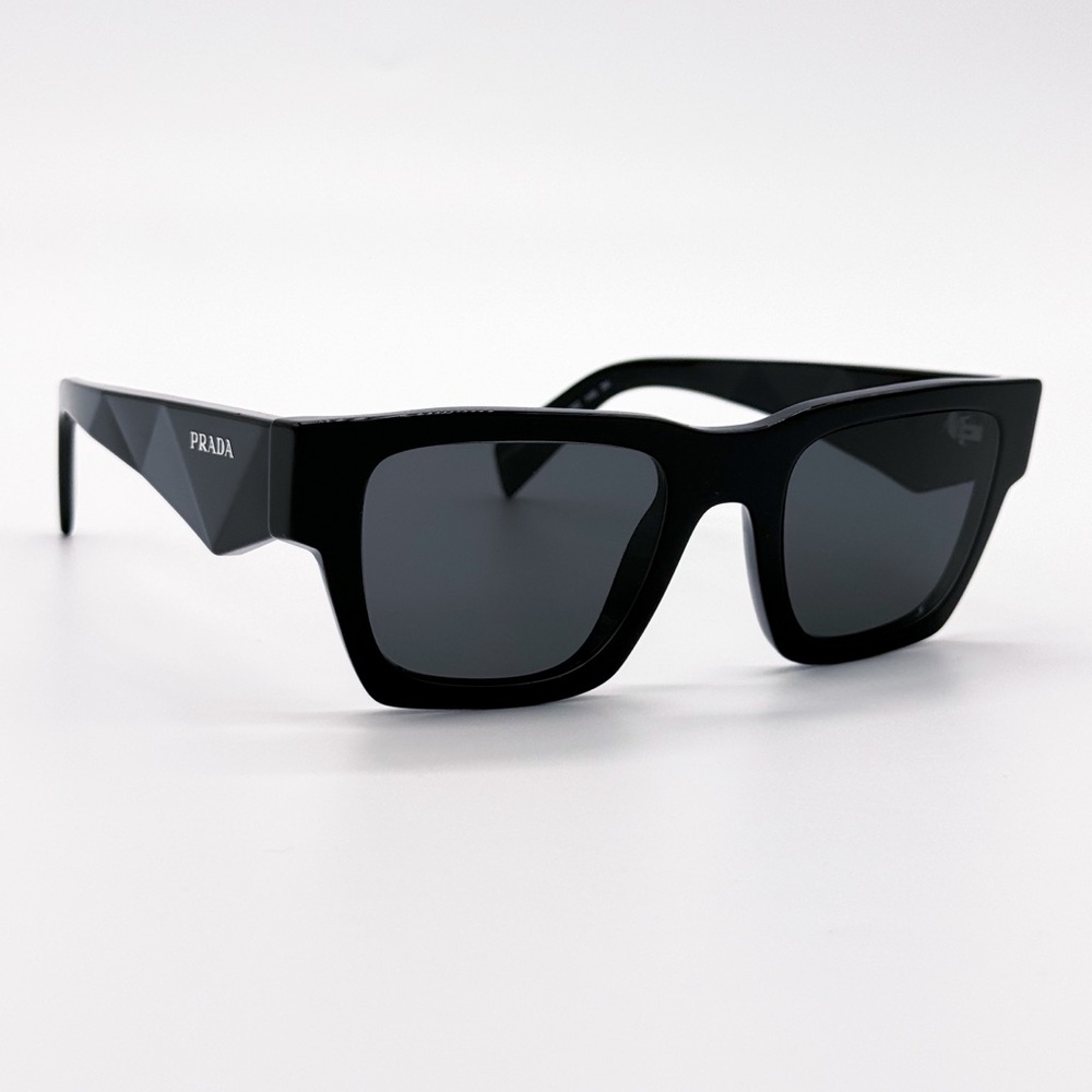 NEW PRADA PR A06S 16K08Z UNISEX SUNGLASSES SPR  A06 16K08Z BLACK PRADA PRA06S - Picture 5 of 10